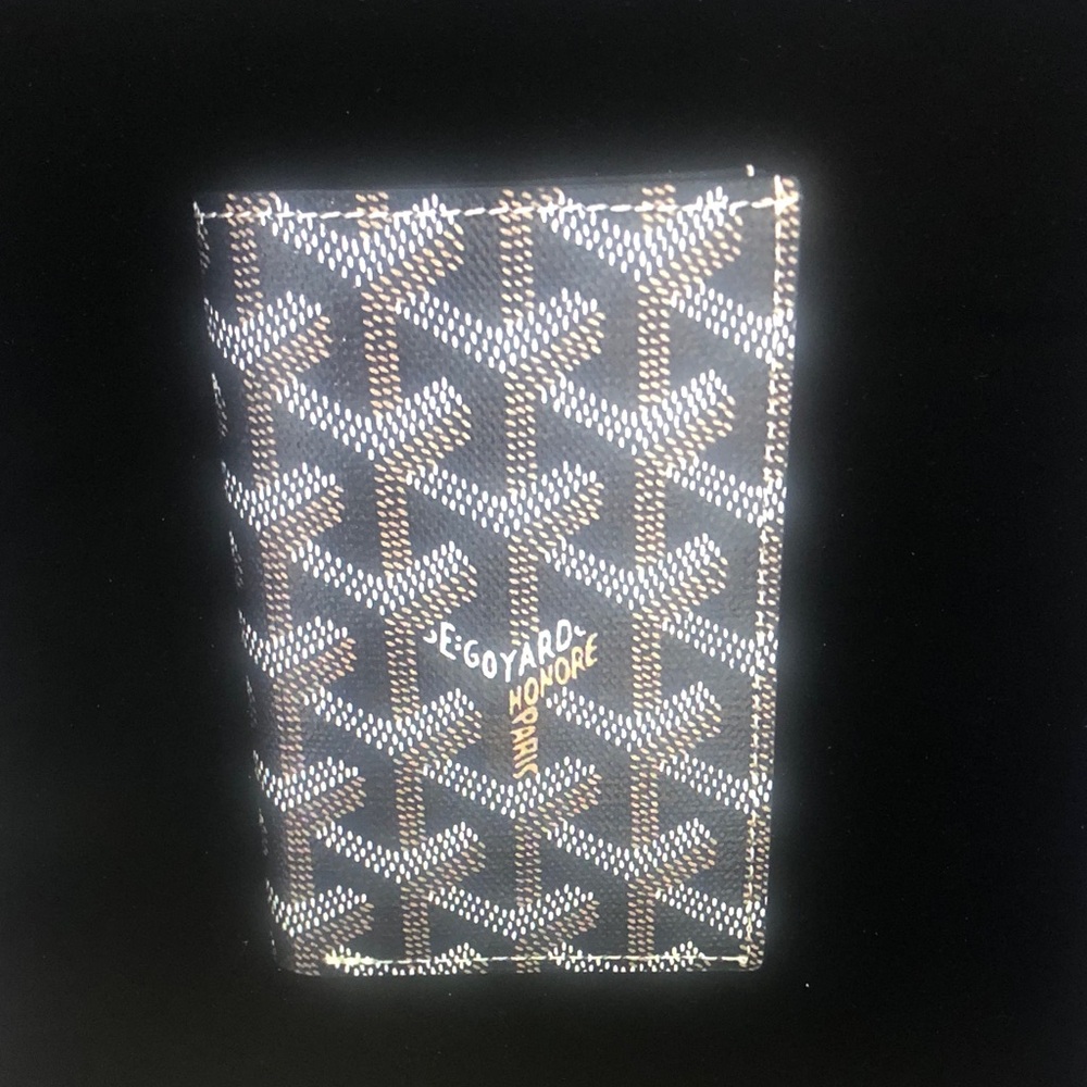 Goyard navy and White Patterned Wallet